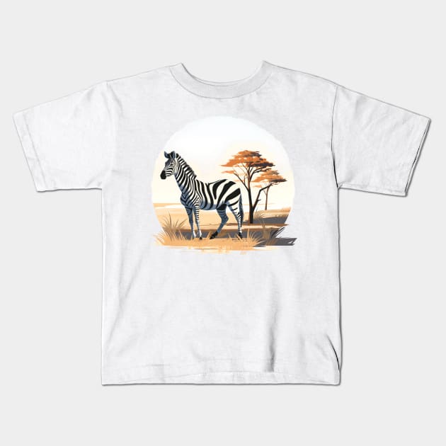 Cute zebra Kids T-Shirt by zooleisurelife